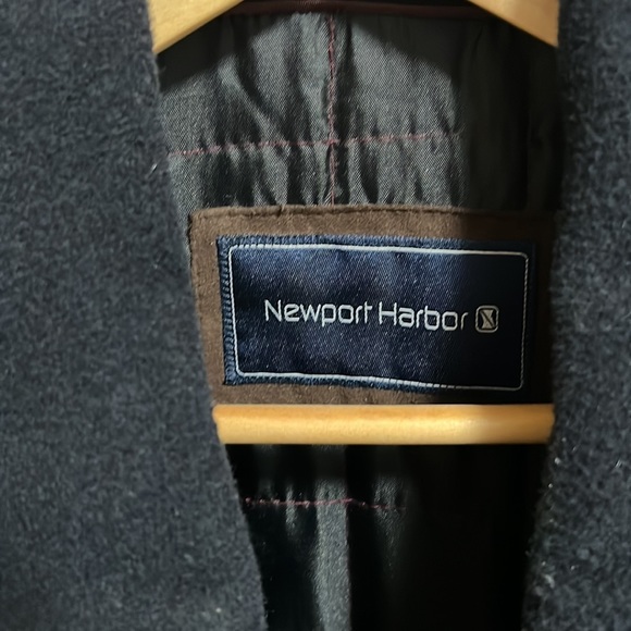 Newport Harbor insulated wool/cashmere mid length car coat. Dark navy blue . XL - Picture 3 of 10